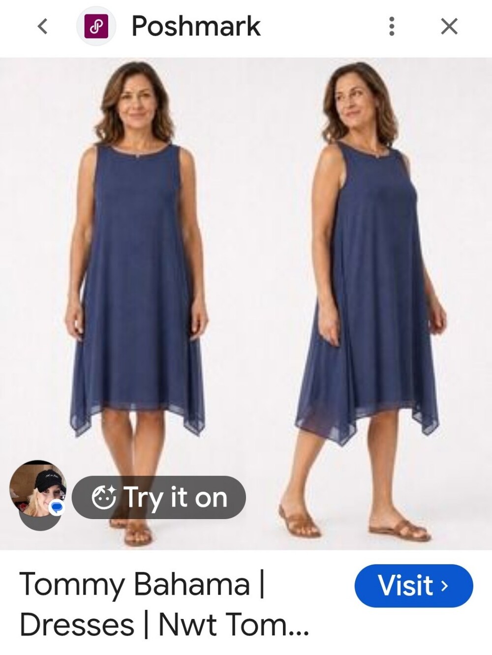 Tommy Bahama Deep Purple Sleeveless Shift Dress